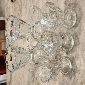 ANCHOR HOCKING set of 8 Sundae Parfait Ice-Cream Bowls Dishes